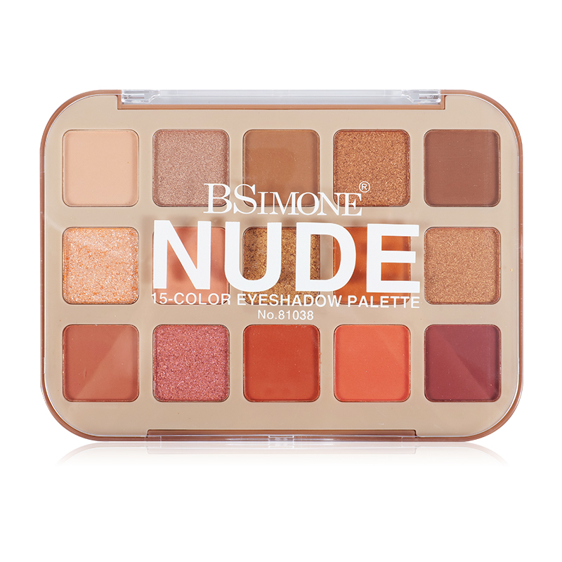 81038 Nude 15 Color Eyeshadow Palette Yiwu Simone Cosmetic Co Limited